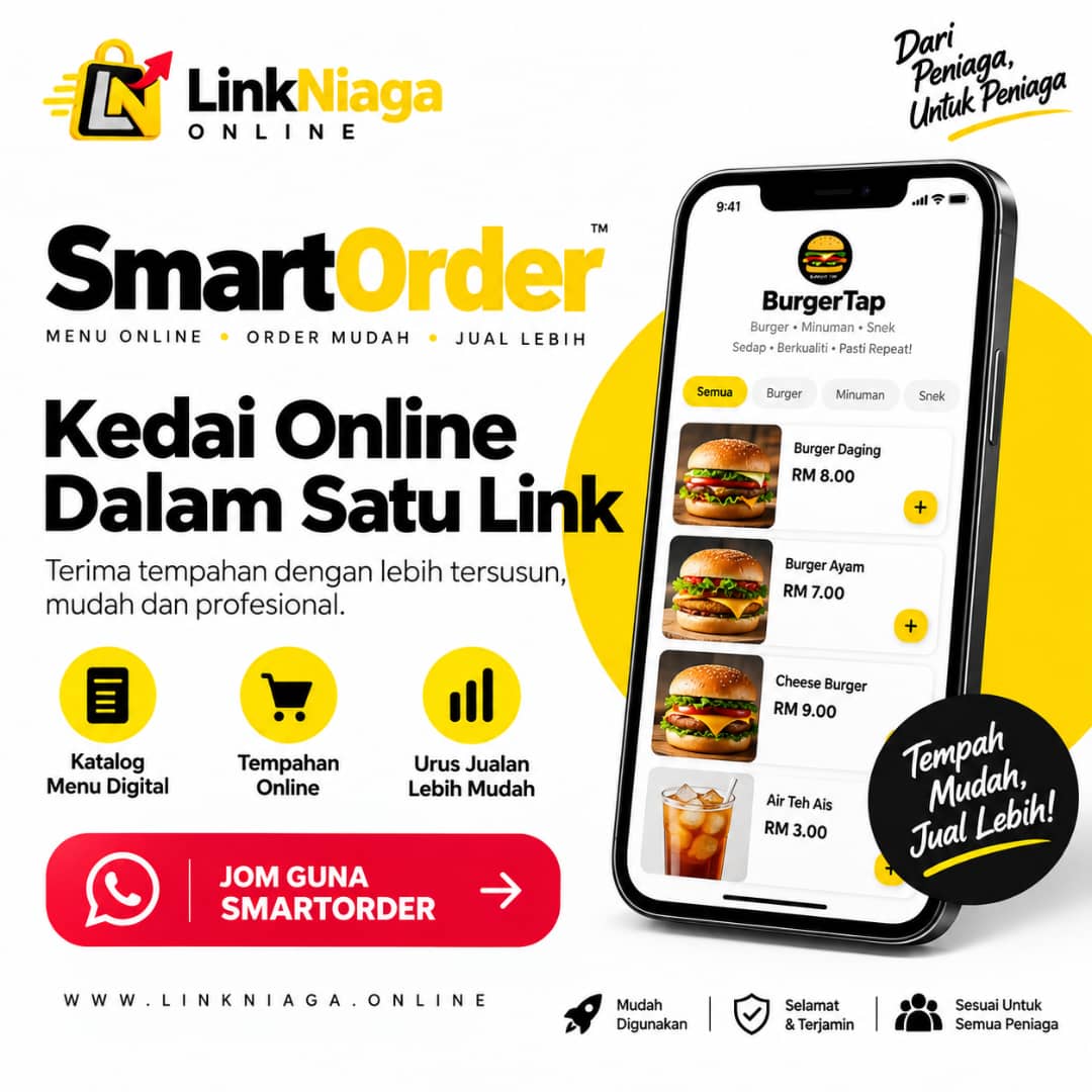 Paparan sistem SmartOrder WhatsApp
